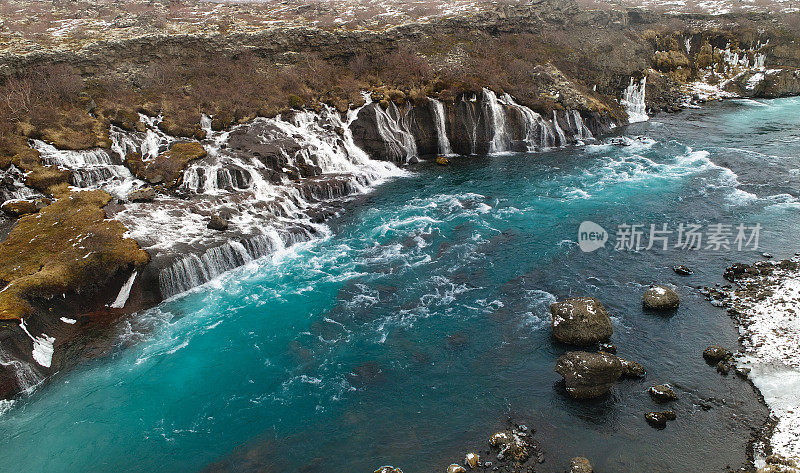 Hraunfossar瀑布