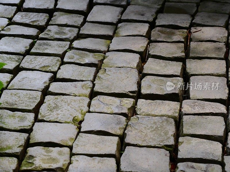 古老的灰色石头地板图案