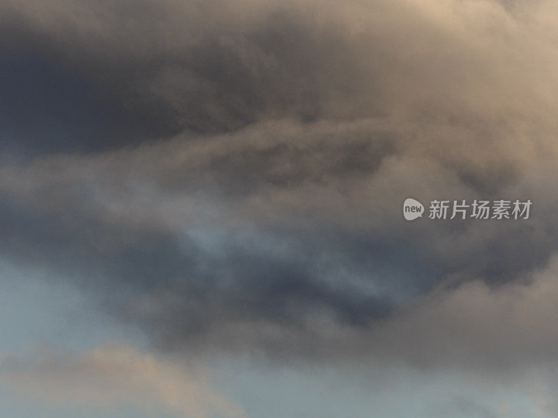 天空冬季日落云变化光到黑暗