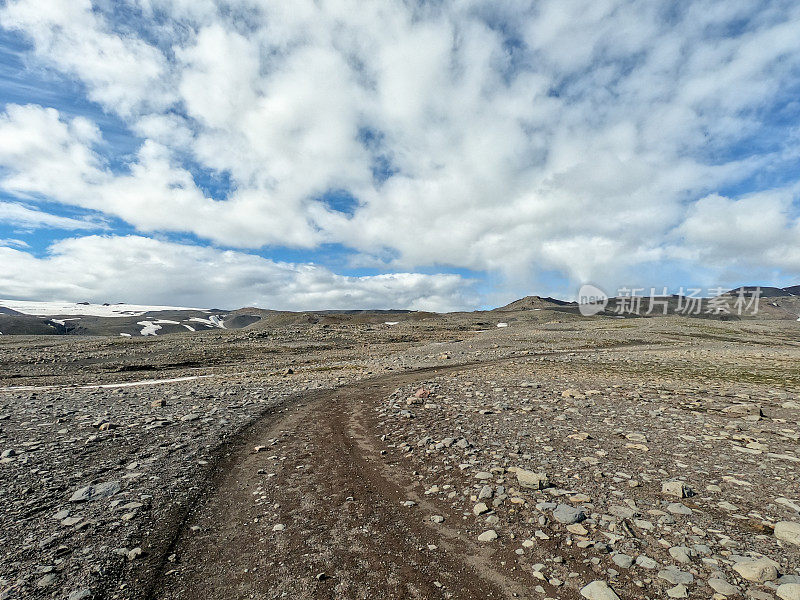 火山景观在冰岛西南地区