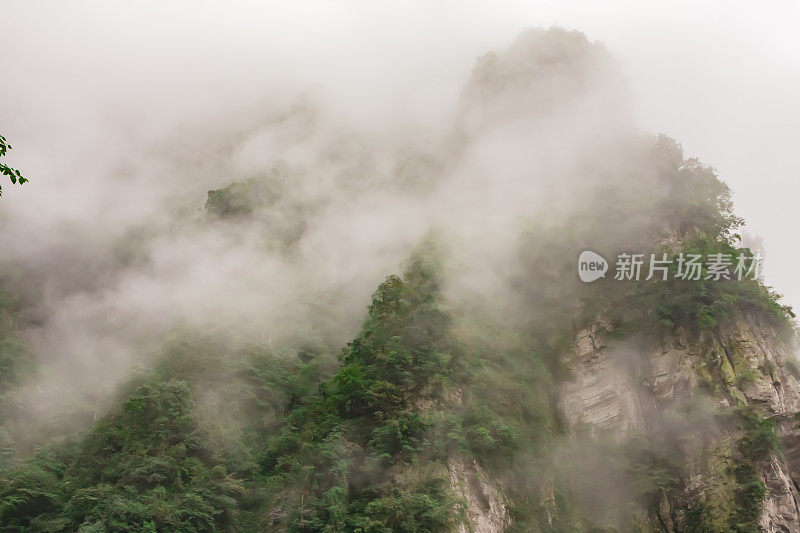 峨眉山上的云、山、雾