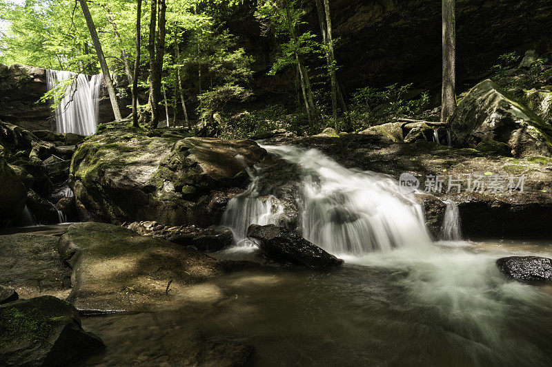 宾夕法尼亚州俄亥俄州州立公园的黄瓜瀑布