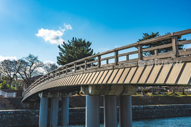 日本京都宇治河上的一座桥