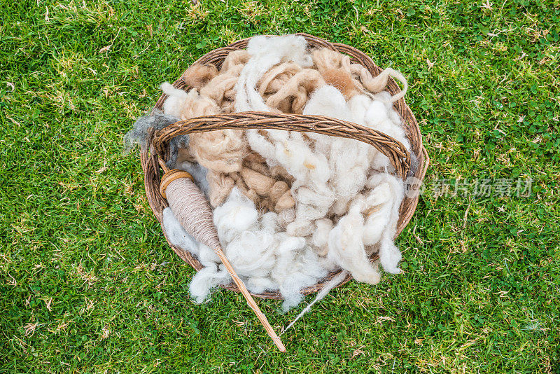 秘鲁羊驼羊毛，安第斯，秘鲁库斯科