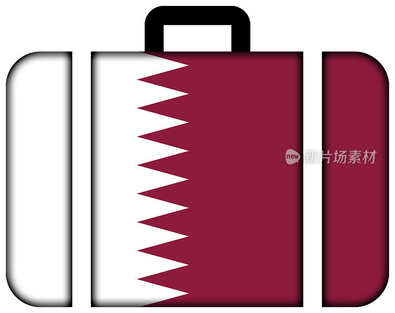 卡塔尔国旗旅行箱