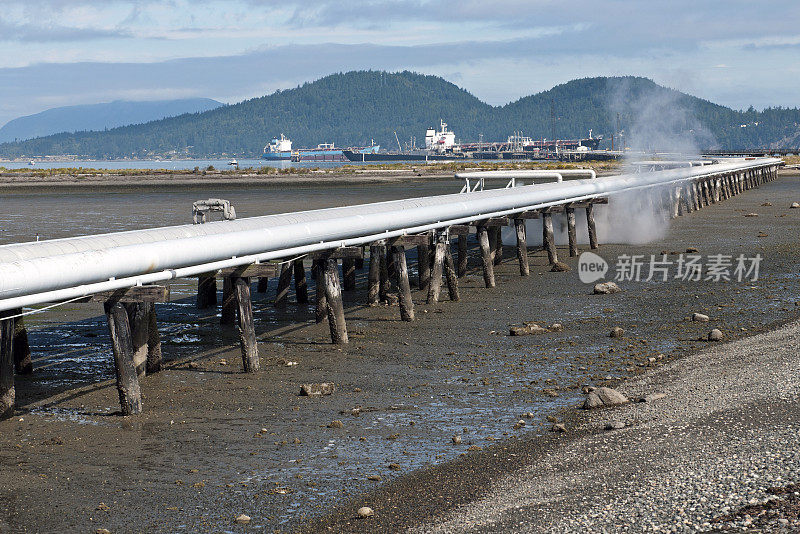 从炼油厂到船舶的输油管道