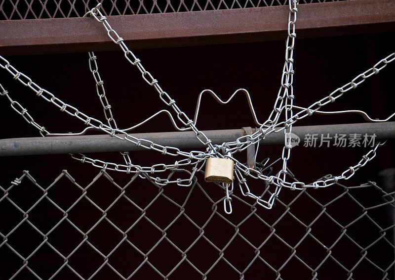 锁在外面:挂锁和铁链