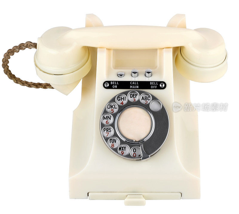 老式的白色胶木手机