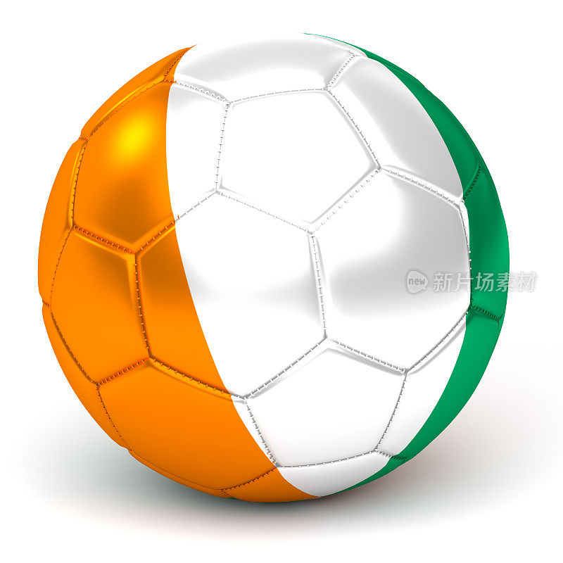 足球与科特迪瓦国旗