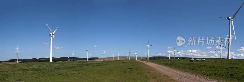 苏格兰风电场全景图