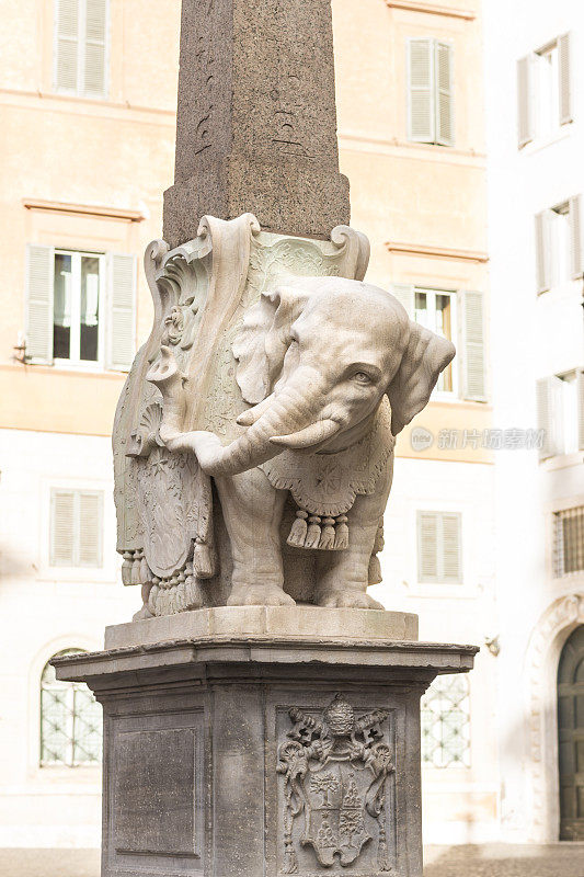 大象和方尖碑贝尔尼尼，意大利罗马