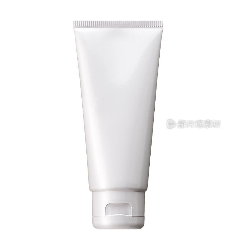 空白白色化妆管包装的霜或凝胶。