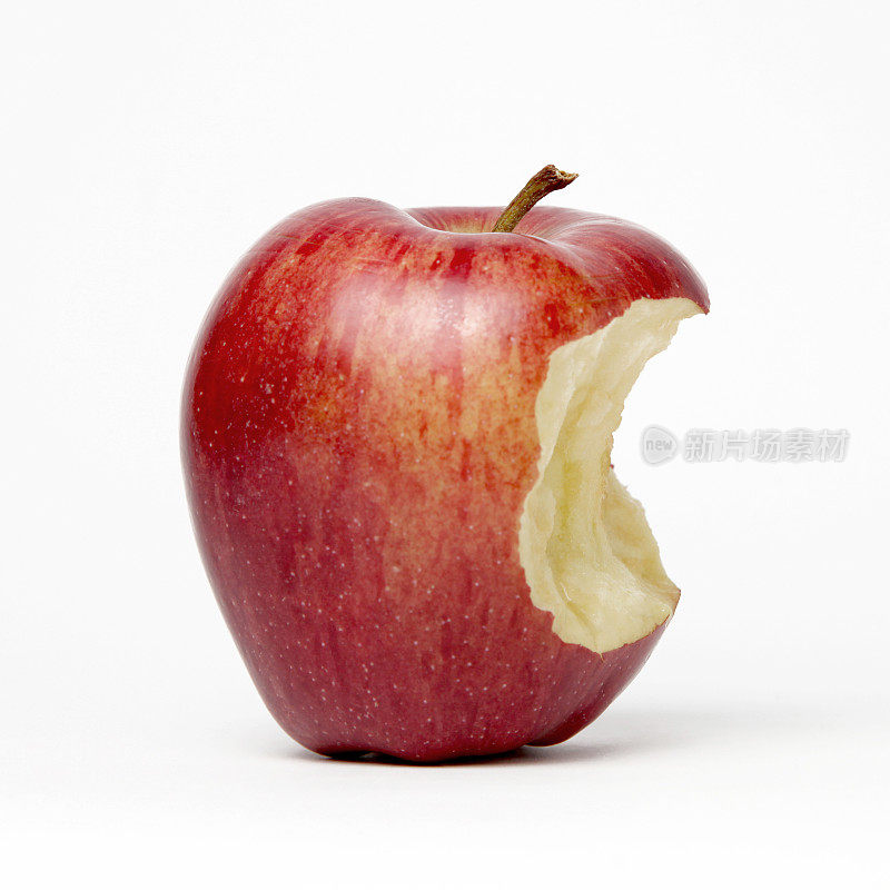 有咬痕的红苹果