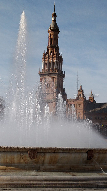 大喷泉广场España和北塔塞维利亚西班牙