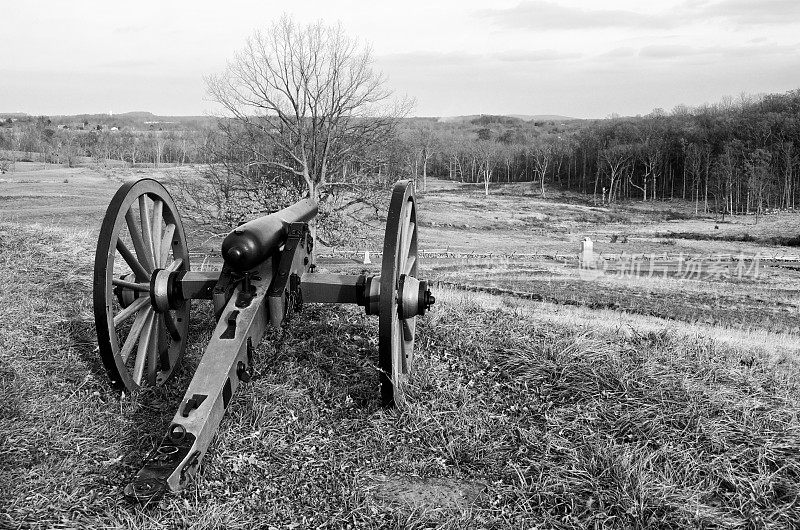 葛底斯堡，宾夕法尼亚战场大炮，美国内战遗迹，美国