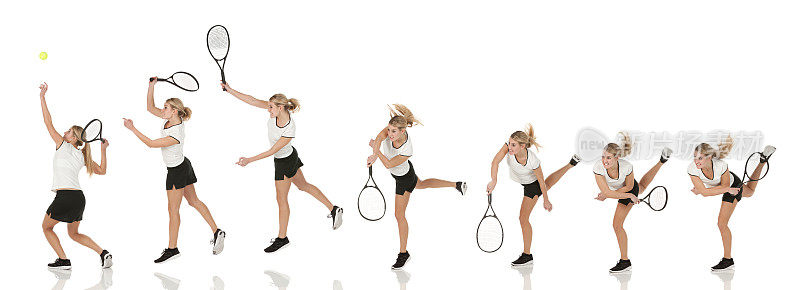 多幅网球运动员运动的画面