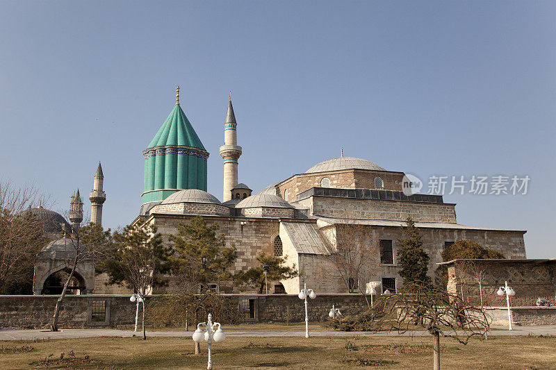 土耳其科尼亚的鲁米梅夫拉那陵墓和清真寺