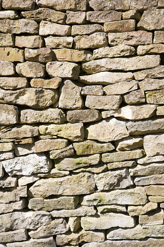 建筑纹理-石灰石干石墙
