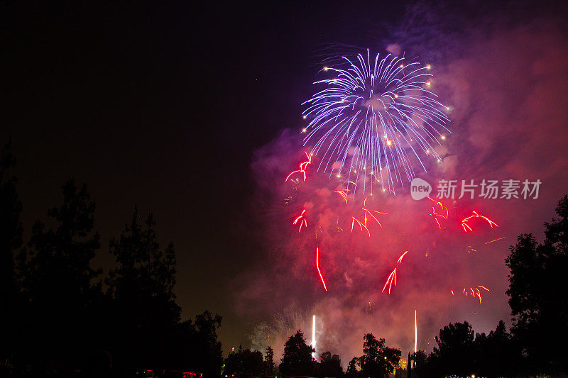 7月4日的烟花庆典，圣诞节和新年