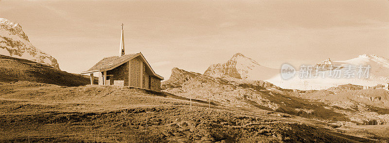 教堂在马特洪峰