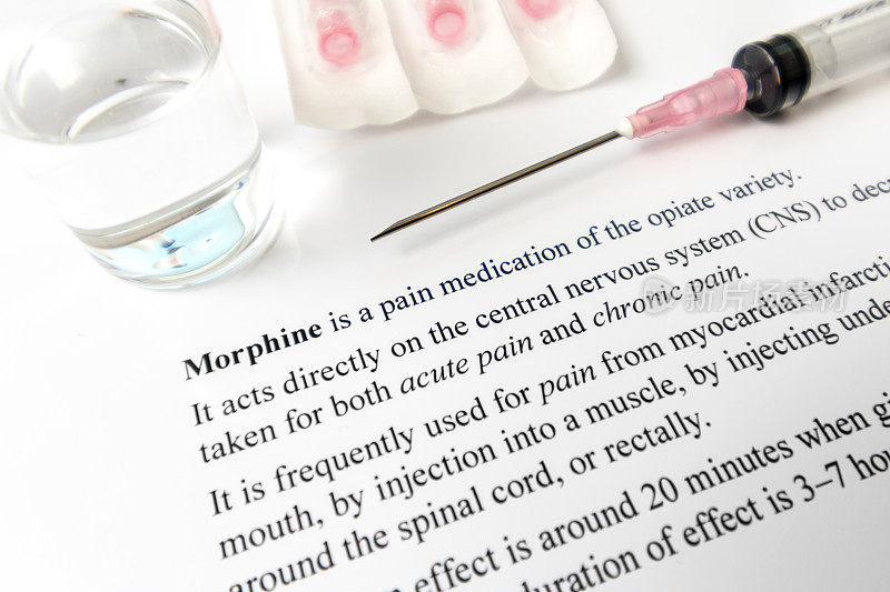 关于吗啡和阿片类药物的科学、医疗和保健概念