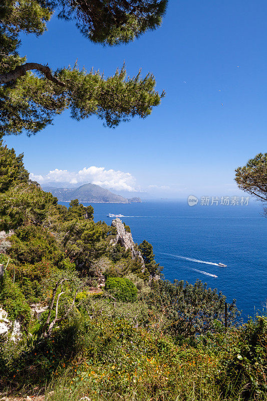 意大利卡普里岛的海景