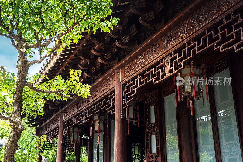 上海老城，一个阳光明媚的日子，中国
