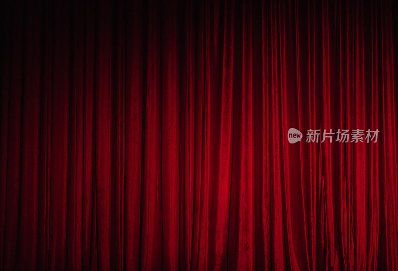 红色剧场舞台幕布背景