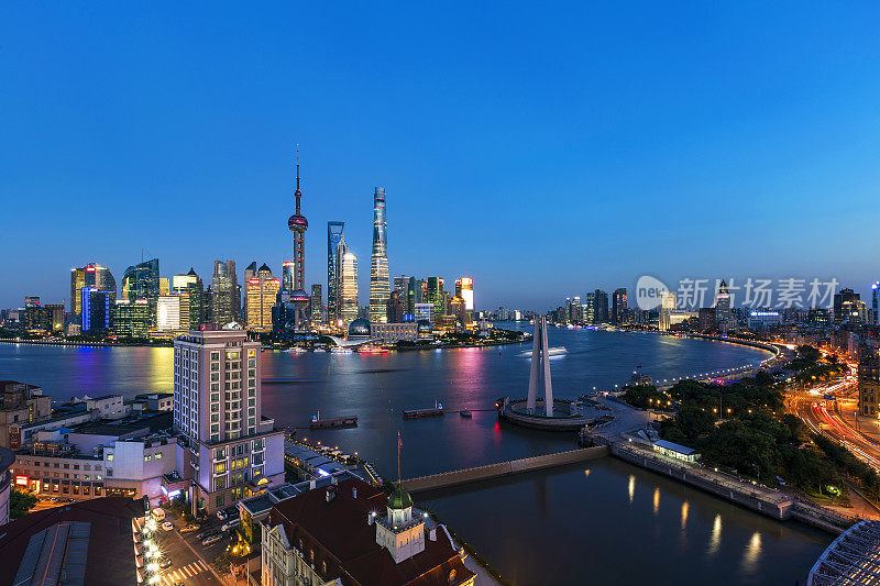 现代上海的天际线