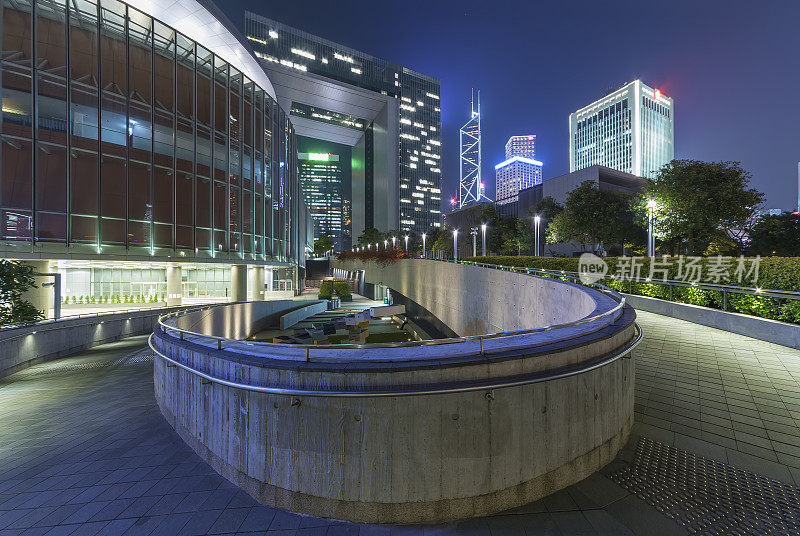 晚上的香港市区