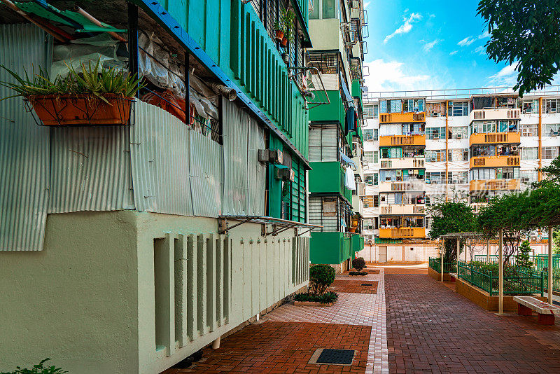 香港观塘旧公共住宅大厦