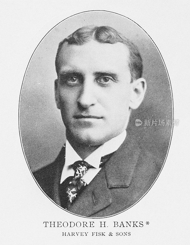 19世纪纽约证券交易所的重要人物肖像:西奥多·H·班克斯
