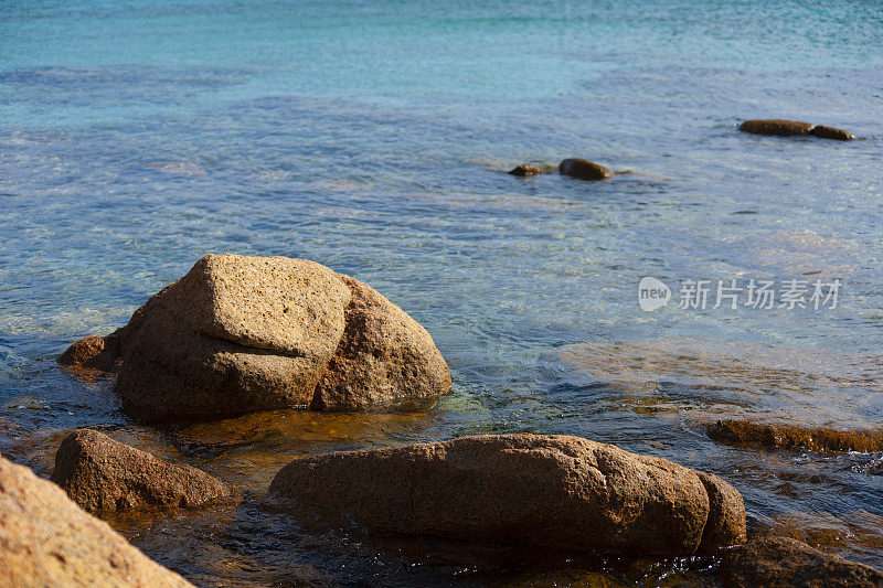 翡翠海岸，撒丁岛海滩，大自然的美，