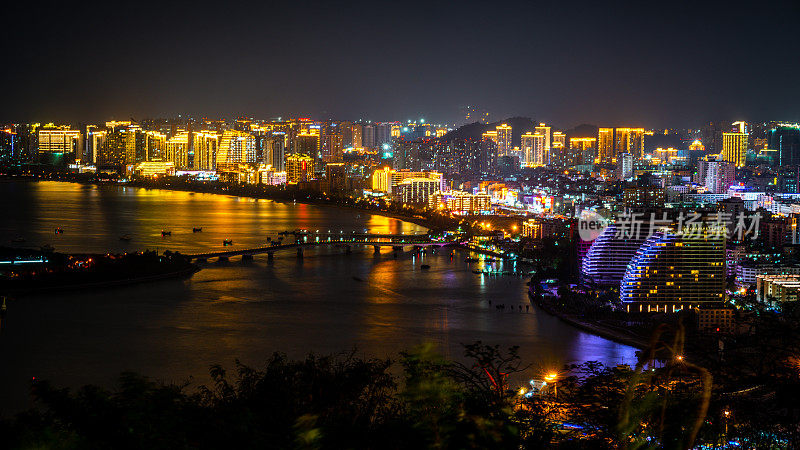 三亚城市夜景与照明建筑在三亚海南中国