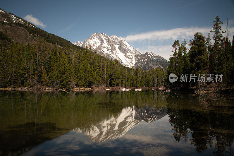 提顿山脉珍妮湖附近的串湖