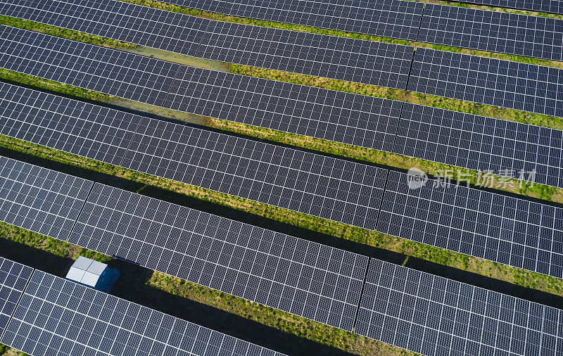 太阳能电池板鸟瞰图