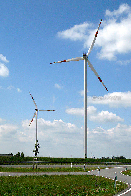 风力涡轮机在西波美拉尼亚-德国。