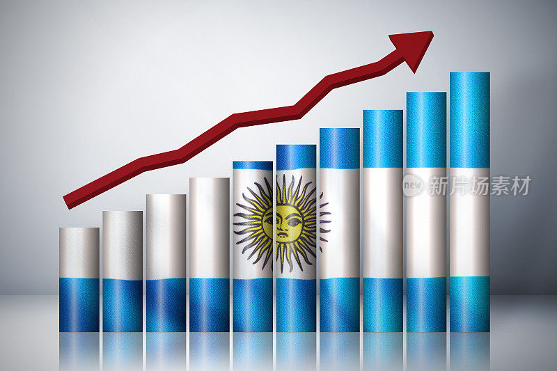 关于阿根廷股票照片的上升图表