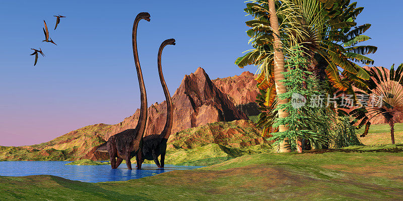 侏罗纪恐龙Omeisaurus