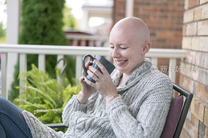 一个勇敢的癌症妇女的肖像