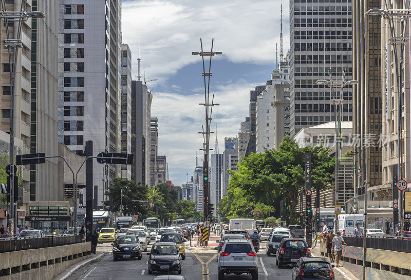 圣保罗保利斯塔大街的街景