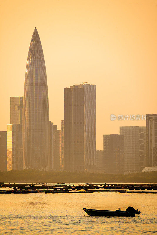 香港流浮山日落海滩