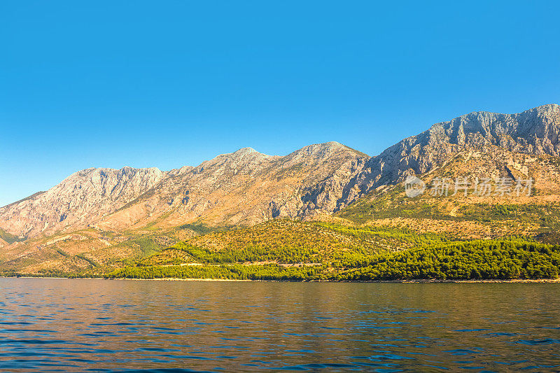 克罗地亚-达尔马提亚的海景。