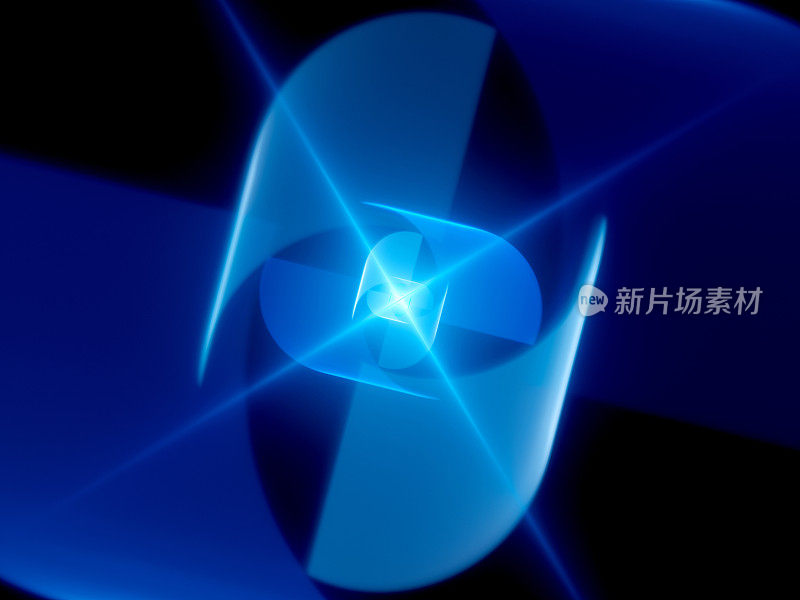 蓝色发光的未来量子计算机