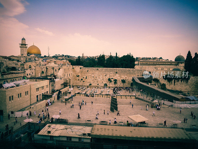 耶路撒冷老城-圆顶的岩石，西墙