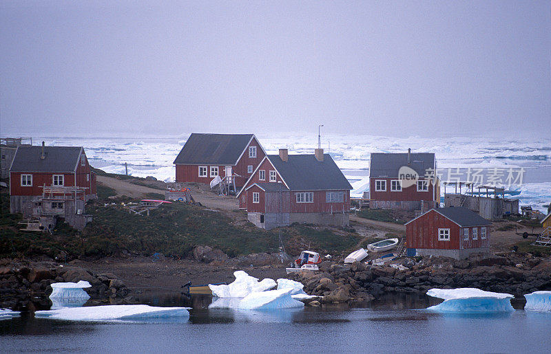 格陵兰岛的冰村