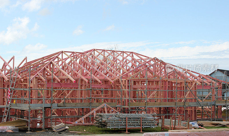 新西兰奥克兰正在建造的房屋