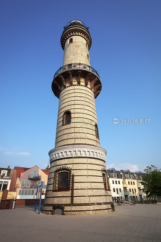 灯塔在瓦尔纳明德-德国