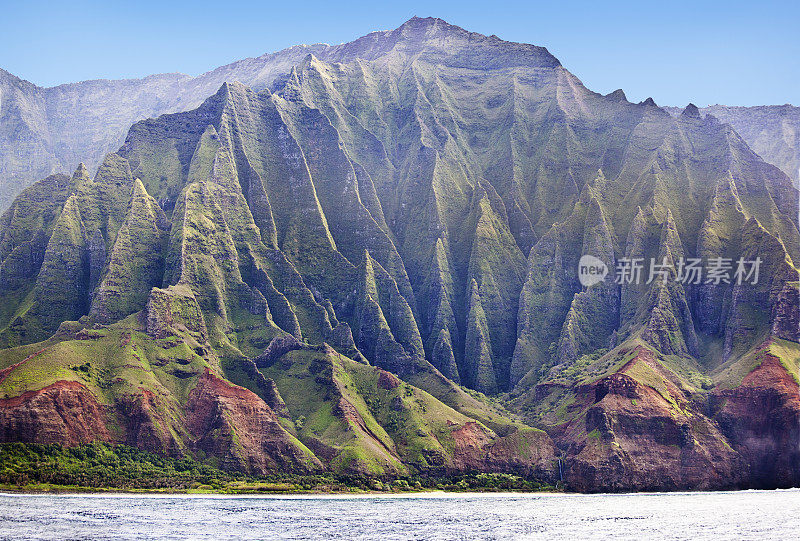 风景优美的考艾岛纳帕里海岸