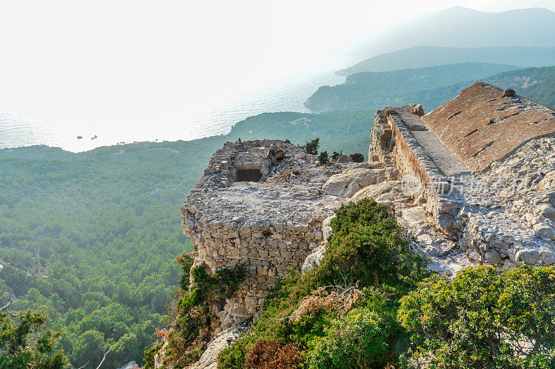 希腊罗德斯岛的独石城堡遗址